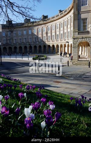 Neu renovierter Crescent in Buxton Derbyshire England Stockfoto