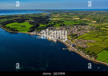 Luftaufnahme von Portaferry, Strangford Lough, County Down, Nordirland Stockfoto