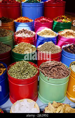 Food Spices auf dem Street Market in Marokko Medina Stockfoto