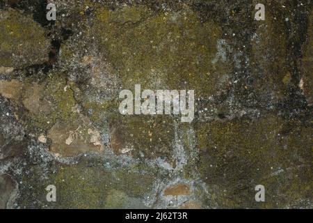 Alte Steinwand Textur, Zement, Gips. Hintergrund Stockfoto