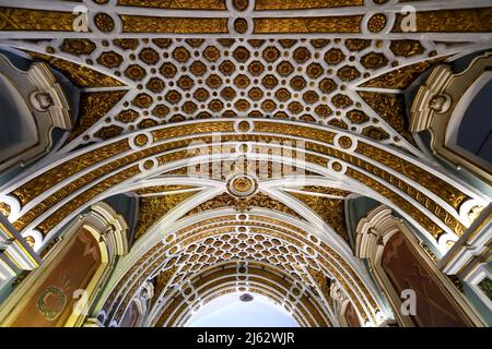 Kapitelhaus, Detail der Decke, St. Francis Kirche, Evora, Alentejo, Portugal Stockfoto