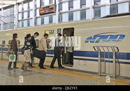 Shinkansen Serie N 700 Zug Stockfoto