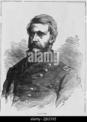 Porträt von Edward Otho Cresap Ord, General der Union Army im amerikanischen Bürgerkrieg. 19.-Jahrhundert-Illustration Stockfoto