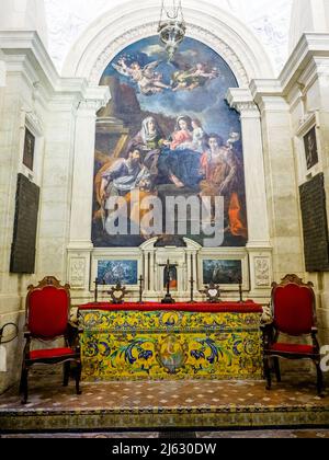 Capilla de San Marco, Santa Ana y S. Juan Bautista (Kapelle von San Marco, Santa Ana und San Juan Bautista) in der Mezquita-Kathedrale (große Moschee von Cordoba) - Cordoba, Spanien Stockfoto