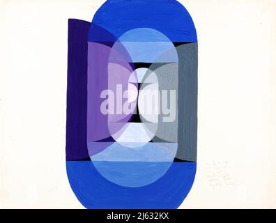 Joseph Schillinger Gemälde - Blau graues Violettes Rad (ca. 1934) Stockfoto