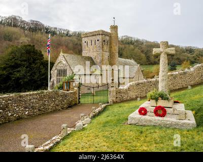 St. Winifred's Kirche, Branscombe, Devon Stockfoto