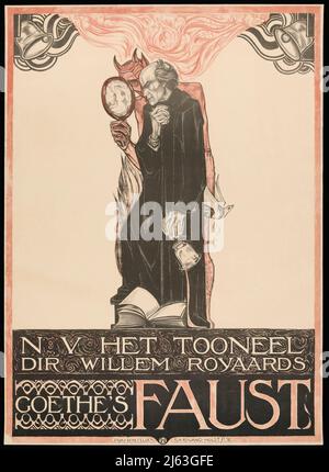 Kunst - Richard Nicolaus Roland Holst Malerei - N V Het Tooneel Dir Willem Royaards Goethes Faust (1918) Stockfoto