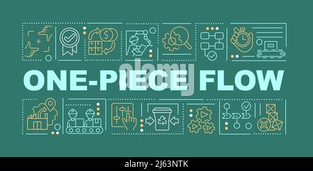 Ein Stück Fluss Wort Konzepte dunkelgrün Banner Stock Vektor