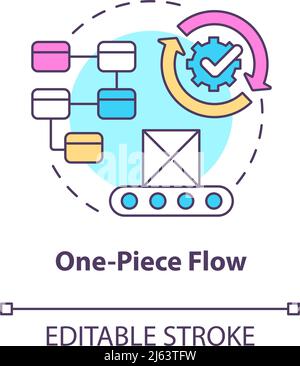 Symbol „One Piece Flow Concept“ Stock Vektor