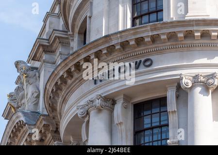 Die OWO-Details. Old war Office Building, London Umgestaltung zu einem Luxushotel & Residenz betrieben von Raffles. Großes neobarockes Gebäude Stockfoto