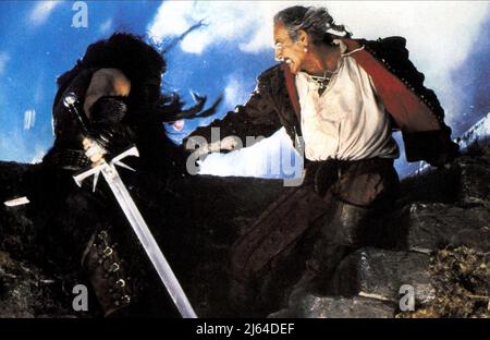 CLANCY BROWN, SEAN CONNERY, HIGHLANDER, 1986 Stockfoto