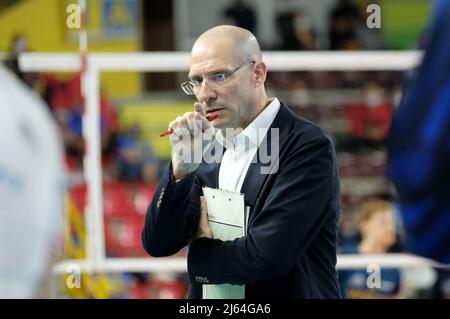 Verona, Italien. 27. April 2022. Roberto Piazza - Allianz Power Volley Milano während des Play Off 5. Platz - Verona Volley vs Allianz Milano, Volleyball Italienische Serie A Superliga-Meisterschaft der Männer in Verona, Italien, April 27 2022 Quelle: Independent Photo Agency/Alamy Live News Stockfoto