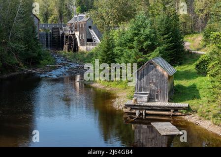 The Sawmill of Kings Landing, ein historisches Museumsdorf der Siedlung (Prince William, New Brunswick, Kanada) Stockfoto