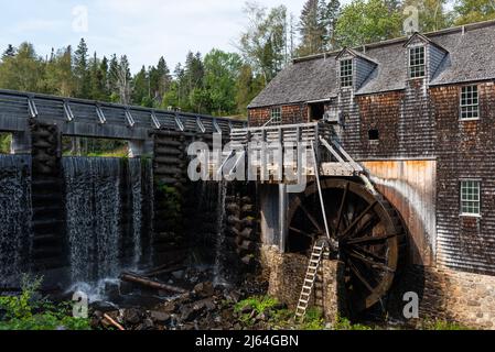 The Sawmill of Kings Landing, ein historisches Museumsdorf der Siedlung (Prince William, New Brunswick, Kanada) Stockfoto