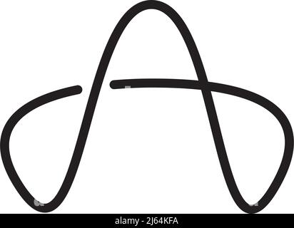 Einzelne Buchstaben Linie für Luftfahrtunternehmen Vektor-Logo-Design Stock Vektor
