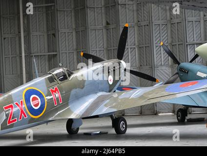 supermarine spitfire, Weltkrieg ll Kampfflugzeug, duxford, england Stockfoto