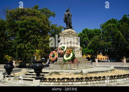 Denkmal von Benito Juarez im Stadtpark El Llano in Oaxaca-Stadt, Oaxaca-Stadt, Mexiko. Nationalheld und Präsident (1861–72) Stockfoto