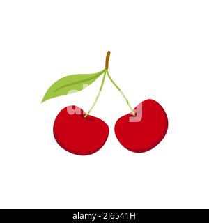 Ein paar frische Kirschbeeren Stock Vektor