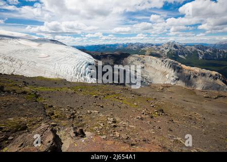 Tronador-Vulkan und Gletscher Stockfoto