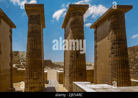 Sakkara (oder Saccara) archäologischer Komplex, ein antikes Begräbnisfeld für die alte ägyptische Hauptstadt Memphis Stockfoto