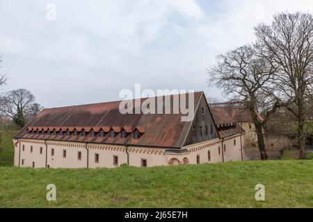 Blick auf die historische Rüsselsheimer Festung aus dem 15.. Jahrhundert Stockfoto