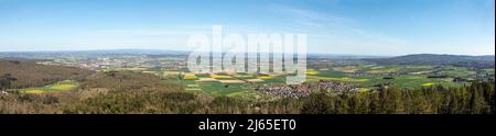 Panoramablick vom Aussichtsturm in Butzbach, Deutschland Stockfoto