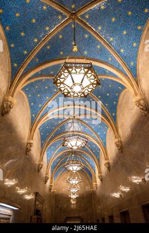 Innenlobby des Bowery Savings Bank Building in Manhattan, New York Stockfoto