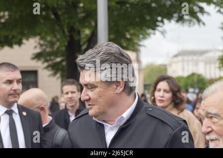 Der kroatische Präsident Zoran Milanovic Stockfoto