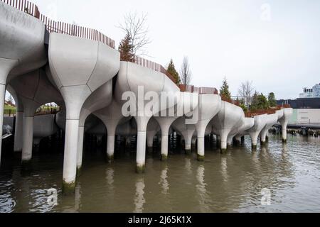 Little Island Park am Pier 55, New York USA Stockfoto