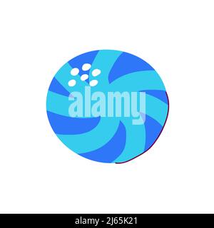 Cartoon Candy ist auf weißem Hintergrund isoliert. Handgezeichnetes süßes Dessert. Farbe festlich süß, Schokolade, Lollipop. Trick or Treat-Zeichen. Karamell eingewickelt Stock Vektor