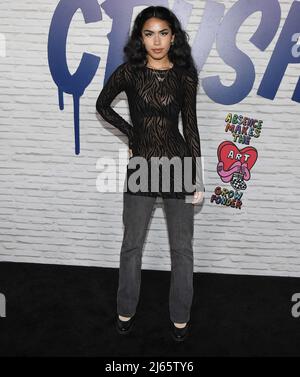 Los Angeles, USA. 27. April 2022. Malinalli beim Hulu's Original Film CRUSH Los Angeles Premiere im NeueHouse Hollywood in Los Angeles, CA am Mittwoch, dem 27. April 2022. (Foto: Sthanlee B. Mirador/Sipa USA) Quelle: SIPA USA/Alamy Live News Stockfoto