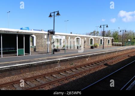 Penmaenmawr Bahnhof Bahnhofsstraße West Conwy North Wales Stockfoto