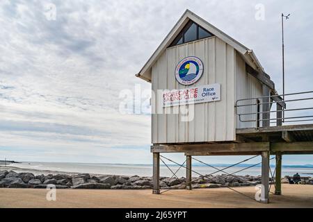 Morecambe Sailing Club Race Control Gebäude Stockfoto