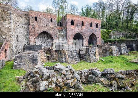 Blist Hills viktorianische Stadt, Teil der Ironbridge Gorge UNESCO Weltkulturerbe, Telford. Ein Freilichtmuseum mit Straßen, Geschäften, Geschäften, Industrie usw. Stockfoto