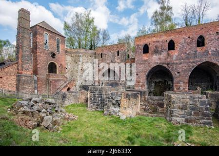 Blist Hills viktorianische Stadt, Teil der Ironbridge Gorge UNESCO Weltkulturerbe, Telford. Ein Freilichtmuseum mit Straßen, Geschäften, Geschäften, Industrie usw. Stockfoto