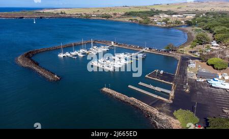 Port Allen kleiner Bootshafen, Eleele, Kauai, Hawaii Stockfoto
