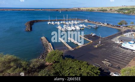 Port Allen kleiner Bootshafen, Eleele, Kauai, Hawaii Stockfoto