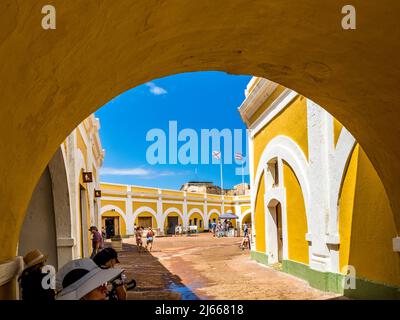 Castillo San Juan de Morro eine Festung aus dem 16. Jahrhundert eine nationale historische Stätte von San Juan im alten San Juan in Puerto Rico Stockfoto