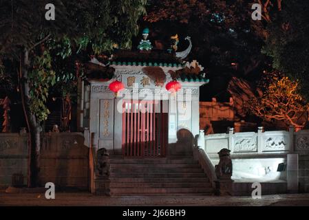 AMA-Tempel bei Nacht in Macau, China Stockfoto