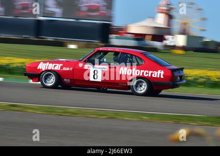 Mike Whitaker, Guy Smith, Ford Capri III 3 Liter S, Gerry Marshall Trophy, ein Rennen über 45 Minuten für zwei Fahrer mit einem obligatorischen Boxenstopp für Grou Stockfoto