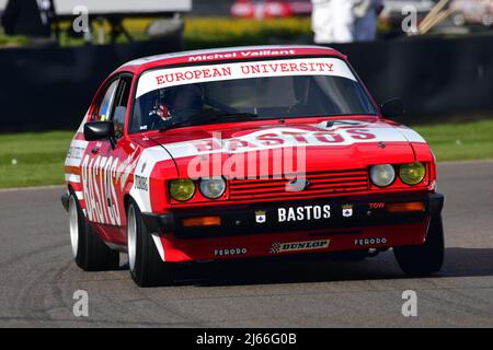 Rob Huff, Chris Lillingston-Price, Ford Capri III 3 Liter S, Gerry Marshall Trophy, ein Rennen über 45 Minuten für zwei Fahrer mit einem obligatorischen Boxenstopp, Stockfoto