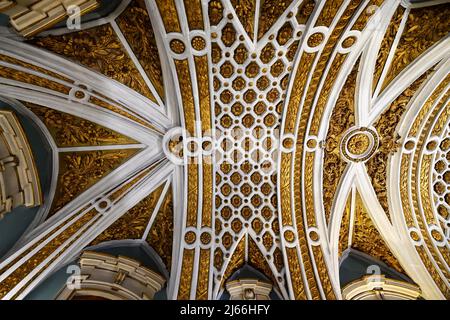 Kapitelhaus, Detail der Decke, St. Francis Kirche, Evora, Alentejo, Portugal Stockfoto