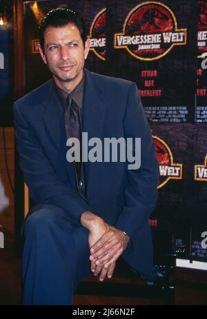 Jeff Goldblum, amerikanischer Schauspieler, bei der Deutschlandpremiere vom Spielfilm 'Vergessene Welt: Jurassic Park', Deutschland 1997. Stockfoto