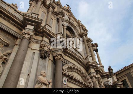 barocke Kathedrale (ste agatha) in catania auf sizilien (italien) Stockfoto