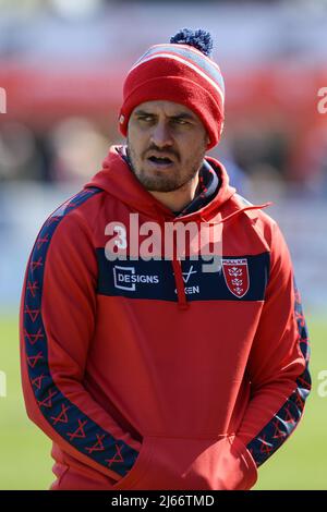 Kingston upon Hull, England -23. April 2022 - Brad Takairangi (3) von Hull Kingston Rovers. Rugby League Betfred Super League Round 10 Hull Kingston Rovers vs Wakefield Trinity im Sewell Craven Park Stadium, Kingston upon Hull, UK Dean Williams Stockfoto