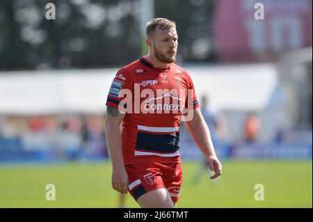 Kingston upon Hull, England -23. April 2022 - Jordan Abdull (7) of Hull Kingston Rovers. Rugby League Betfred Super League Round 10 Hull Kingston Rovers vs Wakefield Trinity im Sewell Craven Park Stadium, Kingston upon Hull, UK Dean Williams Stockfoto