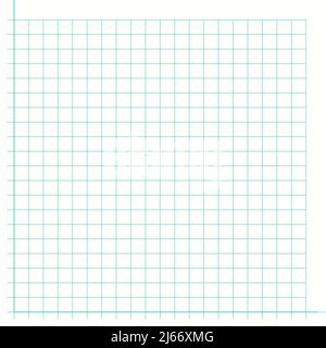 Rasterpapier. Mathematisches Diagramm. Kartesisches Koordinatensystem mit x-Achse, y-Achse. Quadratischer Hintergrund mit farbigen Linien. Geometrisches Muster für die Schule Stock Vektor