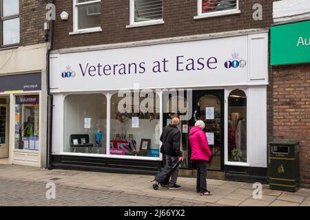 Veteranen im Wohltätigkeitsgeschäft. Military Mental Health Charity unterstützt Menschen mit posttraumatischer Belastungsstörung, PTBS oder ähnlichen Problemen. Stockfoto