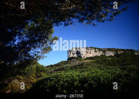 Berge rund um Calo des Moro und Cala S´almunia auf Mallorca, Spanien Stockfoto