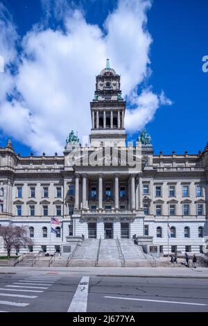 Wayne County Building, ehemals Courthouse, in der Randolph Street 600 in Downtown Detroit, Michigan, USA Stockfoto